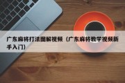 广东麻将打法图解视频（广东麻将教学视频新手入门）