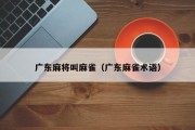 广东麻将叫麻雀（广东麻雀术语）