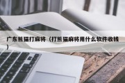 广东熊猫打麻将（打熊猫麻将用什么软件收钱）