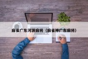 麻雀广东河源麻将（麻雀神广东麻将）