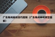广东梅州麻将技巧视频（广东梅州麻将牌型图解）
