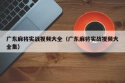 广东麻将实战视频大全（广东麻将实战视频大全集）