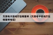 万源电子游戏厅在哪里啊（万源电子游戏厅在哪里啊电话）