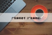 广东麻将老千（广东麻将经）