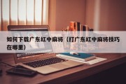 如何下载广东红中麻将（打广东红中麻将技巧在哪里）