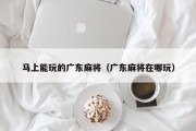 马上能玩的广东麻将（广东麻将在哪玩）