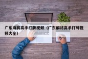 广东麻将高手打牌视频（广东麻将高手打牌视频大全）