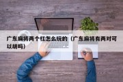 广东麻将两个杠怎么玩的（广东麻将有两对可以胡吗）