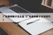 广东麻将赖子怎么选（广东麻将赖子玩法技巧）