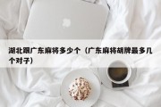 湖北跟广东麻将多少个（广东麻将胡牌最多几个对子）